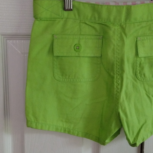 Lilly Pullitzer Palmetto Canvas Shorts girls Size 12 Lime Green - Picture 7 of 9